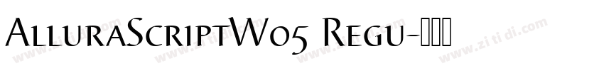 AlluraScriptW05 Regu字体转换